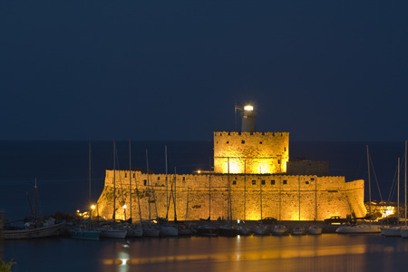 Saint Nikolaos fortress at Rhodes island in Greeceのeditorial素材