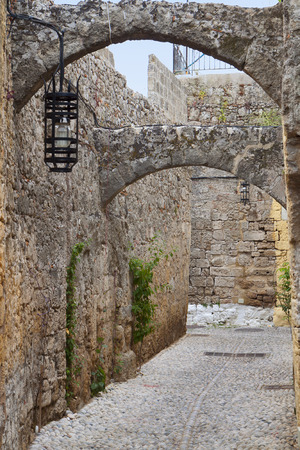 Medieval city of Rhodes island in Greeceのeditorial素材