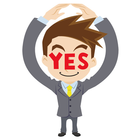 businessman who says yesのイラスト素材