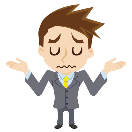 businessman who is troubledのイラスト素材