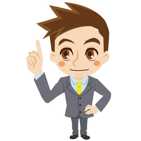 businessman who explainsのイラスト素材