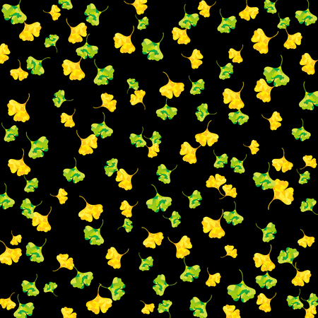 Background of ginkgo blackのイラスト素材