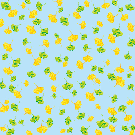 Background of ginkgo sky blueのイラスト素材