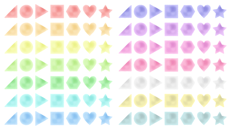 Icon of simple shape -like a watercolor painting-のイラスト素材