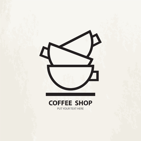 Coffee cup foam design vector template.Hot drinks mug concept icon.のイラスト素材