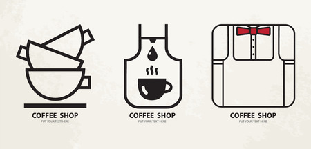 Coffee cup foam design vector template.のイラスト素材