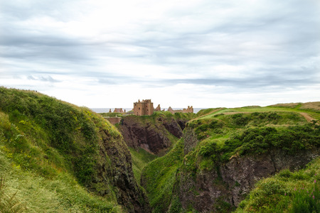 Remains of Dunnottar Castle, Scotlandのeditorial素材