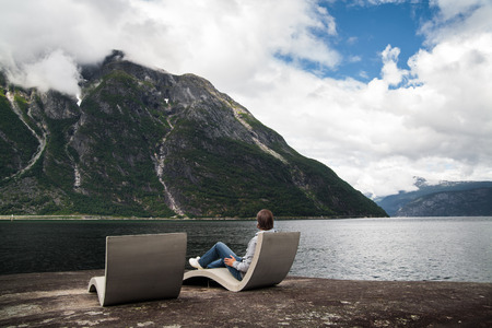 Exploring Norwayの写真素材