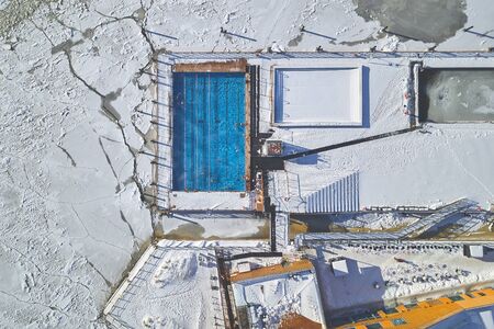 Aerial view, Allas sea pool Helisnki, Finland