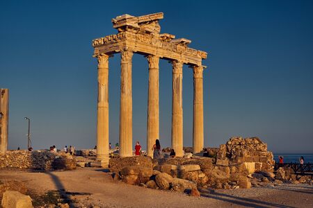 Side, Turkey - July 3, 2017: The Temple of Apolloのeditorial素材