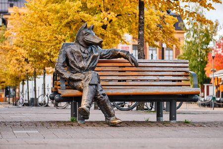 Joensuu, Finland - October 3, 2019: Sculptureのeditorial素材