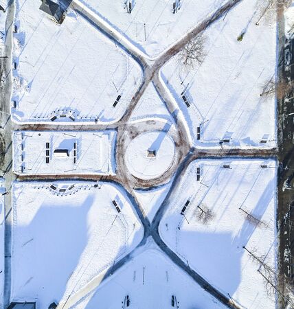 Aerial view of Freedom park in Joensuu, Finland.