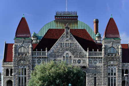Helsinki, Finland - August 15, 2020: The building of the Finnish National Theater.のeditorial素材
