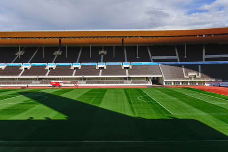Helsinki, Finland - August 26, 2020: the Helsinki Stadium after renovation.のeditorial素材