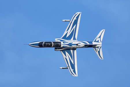 Helsinki, Finland - August 6, 2021: Midnight Hawks is a Finnish aerobatics team from the Finnish Air Force on Kaivopuisto Air Showのeditorial素材