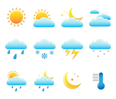 vector weather setのイラスト素材