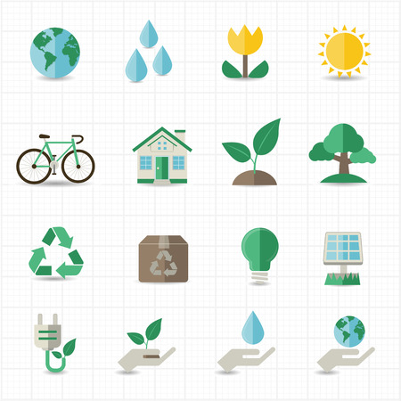 Green energy icons のイラスト素材