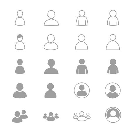 User and People Icons Line Set Of Illustrationのイラスト素材