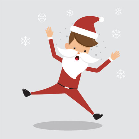 Happy Christmas Santa Claus. Concept Merry Christmas Vector Illustration Flat Style.のイラスト素材