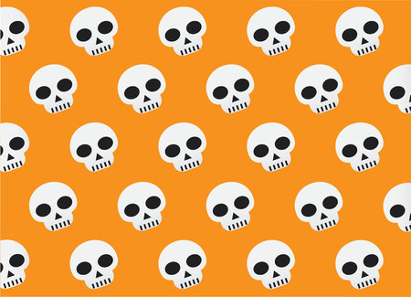 Happy Halloween and Skull Background Illustrationのイラスト素材