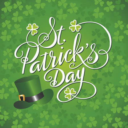 Saint Patricks Day Hand Lettered Backgroundのイラスト素材
