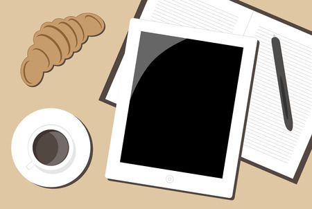 Office Breaksfast Vector Illustrationのイラスト素材