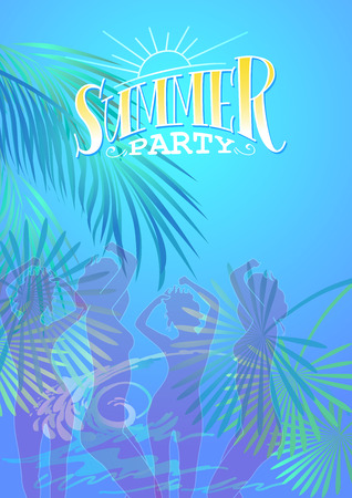 Summer Party Flyerのイラスト素材
