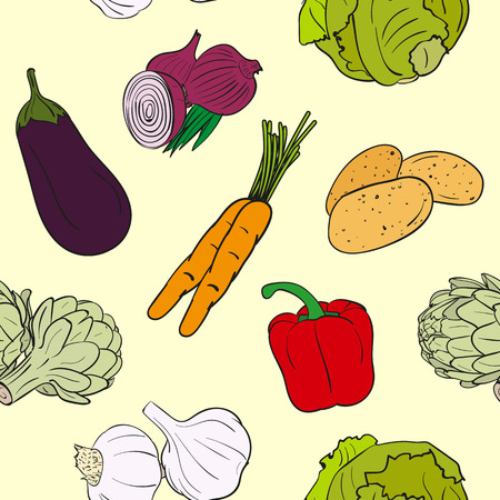 Vegetables Patternのイラスト素材