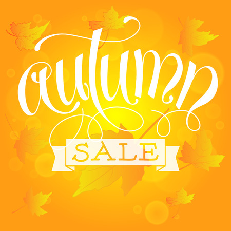 Autumn Sale Backgroundのイラスト素材