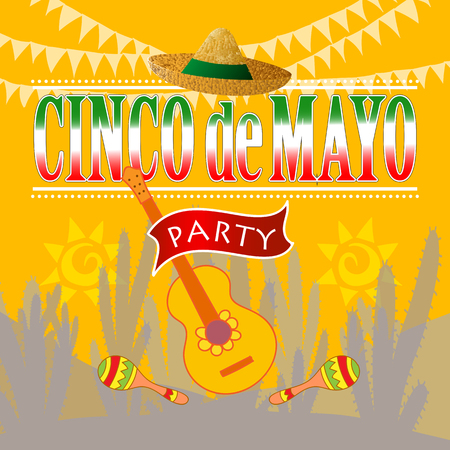 May 5 party. Hand made vector illustrationのイラスト素材