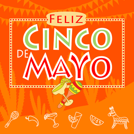 Happy May 5. Hand made vector illustrationのイラスト素材