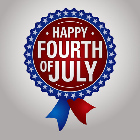 Happy Fourth of July Independence Day badge. vector illustrationのイラスト素材