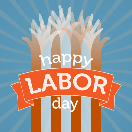 Happy labor day. Handmade vector illustrationのイラスト素材
