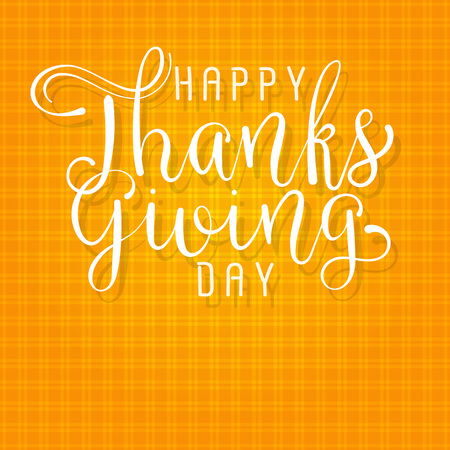 happy thanksgiving day handmade vector illustrationのイラスト素材