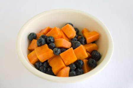 Blue Berry and Papaya Fruit saladの写真素材