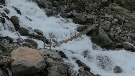 Water from the large glacier in Norwayの写真素材
