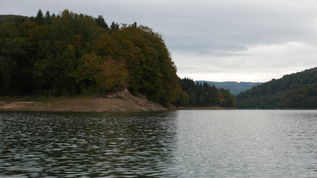 Water surface on the lake, vacationの写真素材