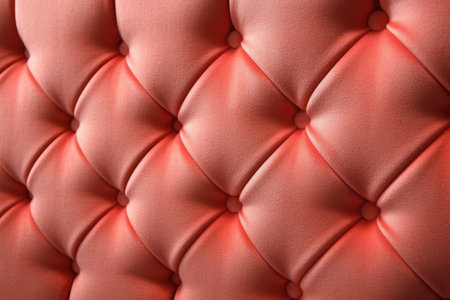 Textured background sofa in coral colors. Generative AIの素材