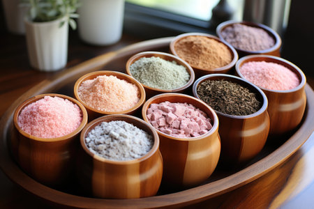 Assorted specialty salt. Generative AIの素材