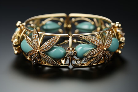 Luxurious gold ring. Generative AIの素材