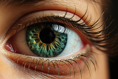 Macro image of human eye. Generative AIの素材