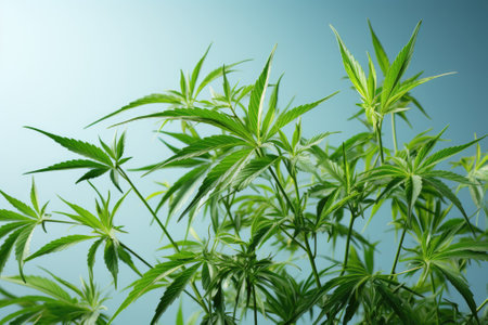 Marijuana cannabis leaf. Generative AIの素材