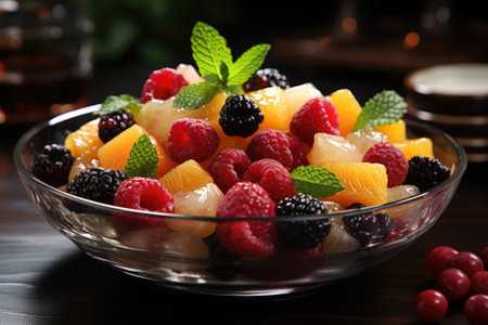 Refreshing fruit salad. Generative AIの素材