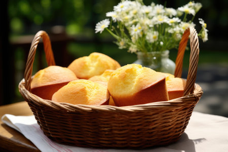 Cornbread, fast food. Generative AIの素材