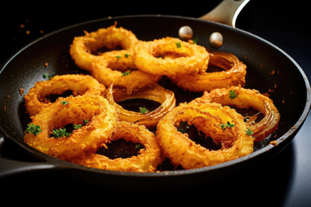 Crispy onion rings. Generative AIの素材
