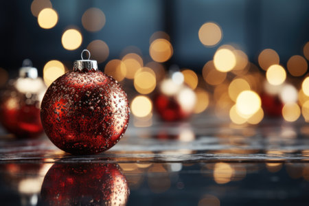Elegant traditional Christmas decoration. Generative AI.の素材