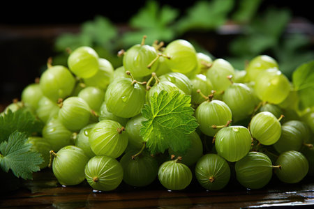 Sweet green gooseberriesの素材