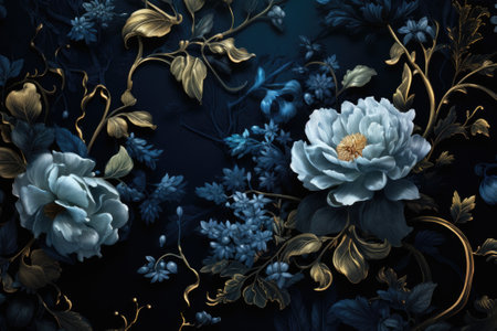 Beautiful abstract floral wallpaper designの素材