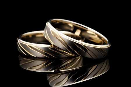 Beautiful wedding golden ringsの素材