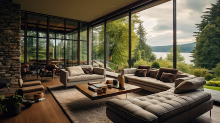 Interior design, cozy living roomの素材